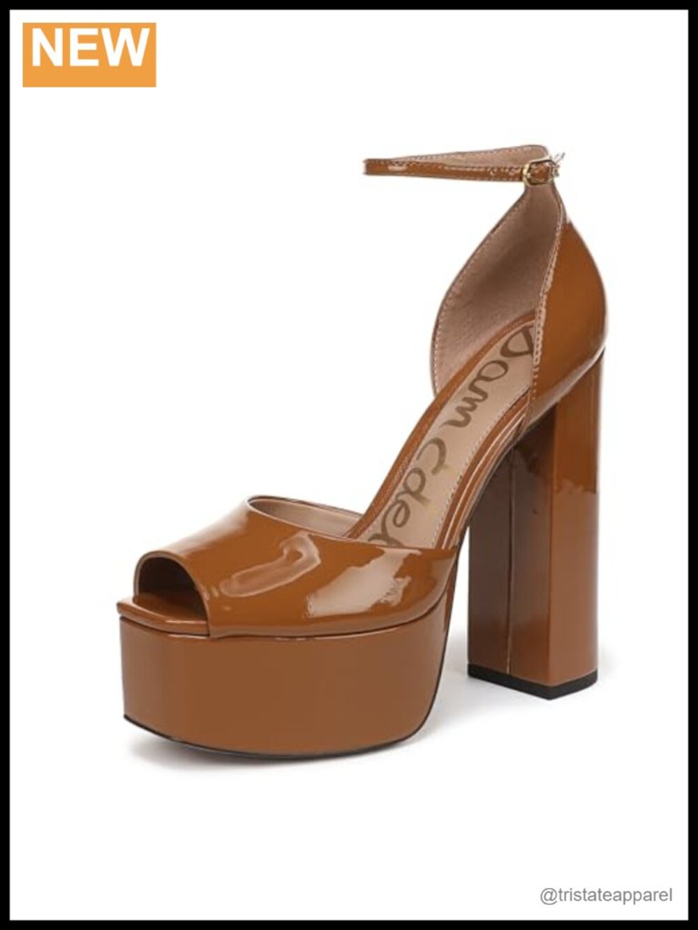 Sam Edelman Kirra Platform Heeled Sandal Leather Buckle Evening